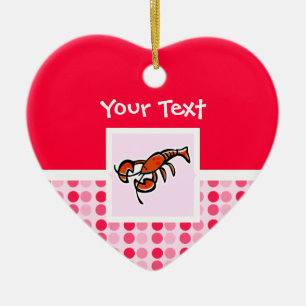 Cute Lobster Ceramic Tree Decoration