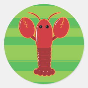 Cute Lobster Classic Round Sticker