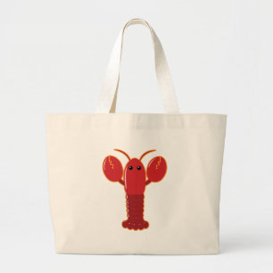 Cute Lobster Large Tote Bag
