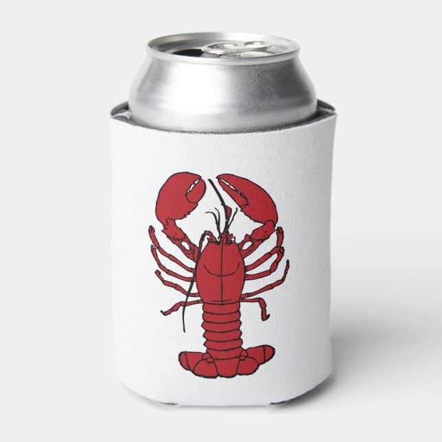 Cute Lobster Nautical beach can cooler (Can Front)