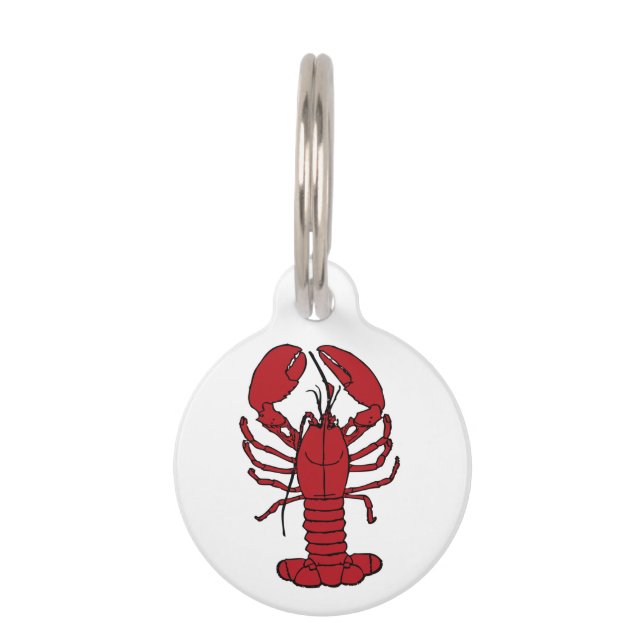 Cute Lobster Nautical beach  id tag (Front)