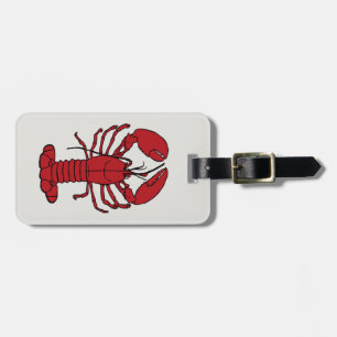 Cute Lobster Nautical beach luggage tag