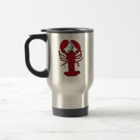 Cute Lobster Nautical beach   travel cup