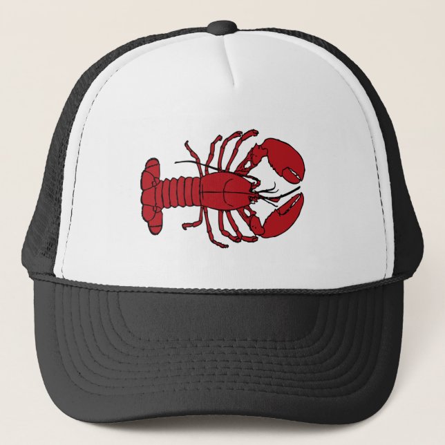 Cute Lobster Nautical beach trucker hat (Front)