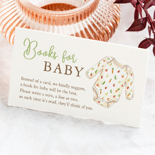 Cute Locally Grown Baby Shower Books For Baby Enclosure Card
