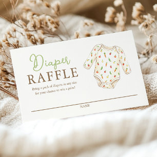 Cute Locally Grown Baby Shower Diaper Raffle Enclosure Card