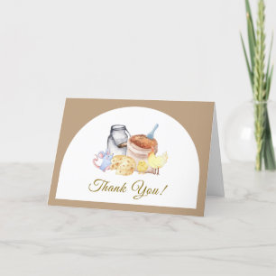 Cute Locally Grown Farm Chicken Mouse Baby Shower Thank You Card