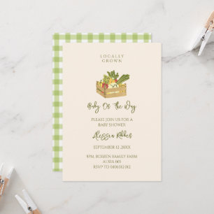 Cute Locally Grown Farmer's Veggies Baby Shower