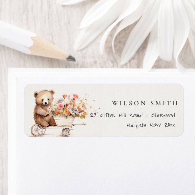 Cute Locally Grown Teddy Floral Cart Address (Insitu)