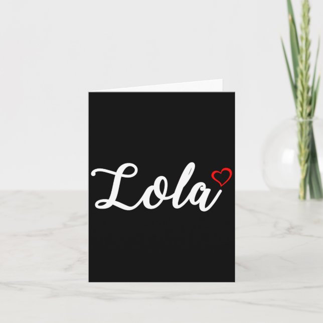 Cute Lola Lover Gift For Women Grandma Christmas  Card (Front)