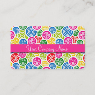Cute Lollipop Candy Shop Bakery Business Card