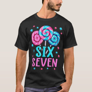 Cute lollipop candy six seven 67 meme for girl kid T-Shirt
