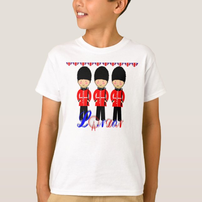 Cute London Guards Themed Design T-Shirt (Front)