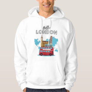 Cute London United Kingdom Travel Hoodie