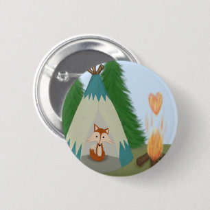 Cute Lone Fox 6 Cm Round Badge