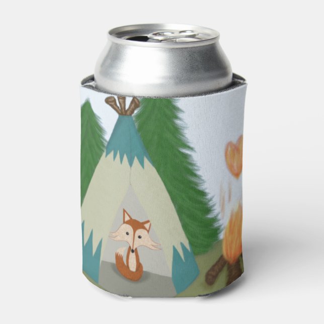 Cute Lone Fox Can Cooler (Can Front)