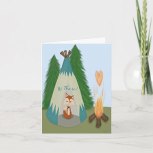 Cute Lone Fox Note Card