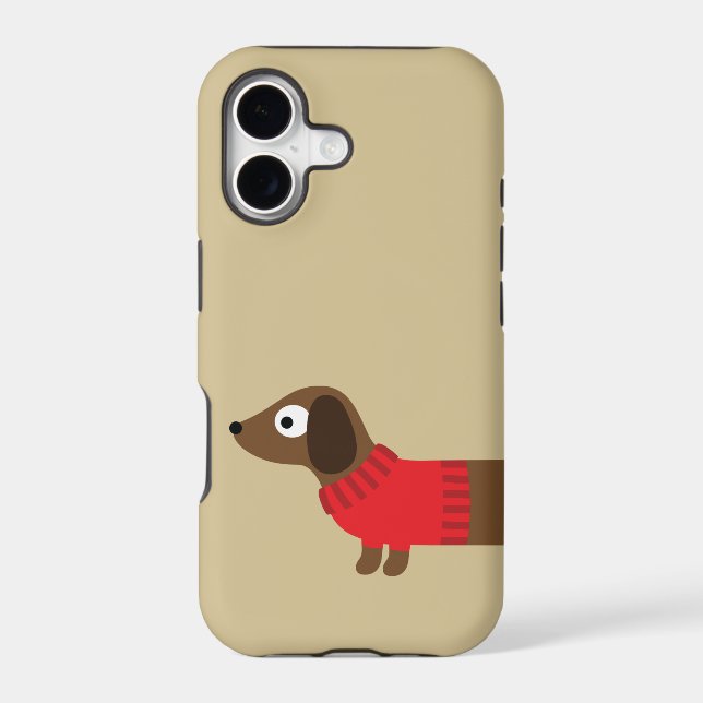 Cute Long Dachshund Illustration (Back)