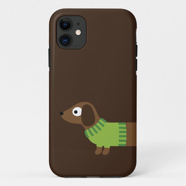 Cute Long Dachshund Illustration Case-Mate iPhone Case (Back)