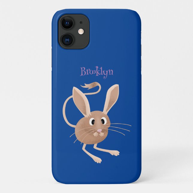 Cute long eared jerboa cartoon illustration Case-Mate iPhone case (Back)