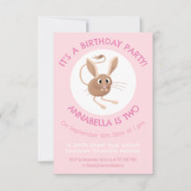 Cute long eared jerboa personalised birthday