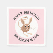 Cute long eared jerboa personalised birthday