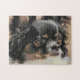 Cute Long Hair Chihuahua Artwork Puzzle