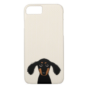 Cute Long Haired Dachshund Puppy iPhone 8/7 Case