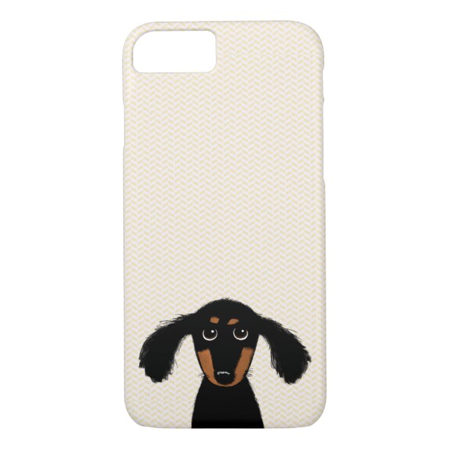 Cute Long Haired Dachshund Puppy Case-Mate iPhone Case (Back)