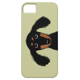 Cute Long Haired Dachshund Puppy Barely There iPhone 5 Case