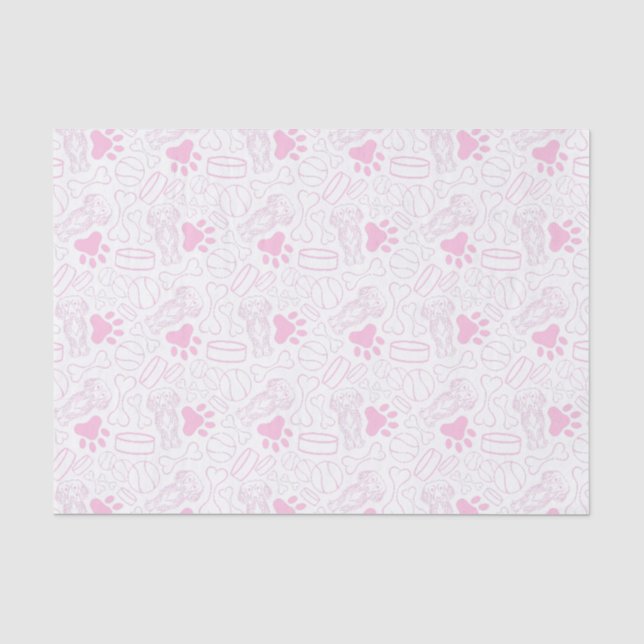 Cute Long Haired Dachshund Sausage Dog Tissue Paper (Front)