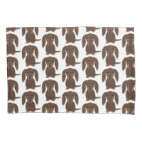 Cute Longhaired Chocolate Brown Dachshund Pattern