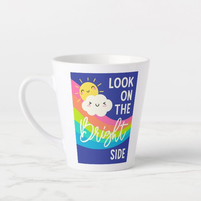 Cute Look on the Bright Side Latte Mug (Left)