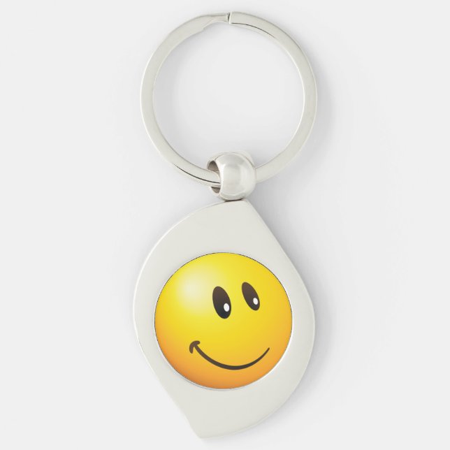 Cute Looking at you Emoji Key Ring (Front)