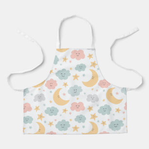 Cute Looking  in the Sky Pattern Apron