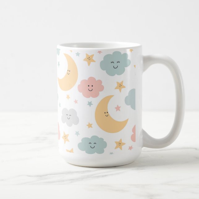 Cute Looking  in the Sky Pattern Coffee Mug (Right)