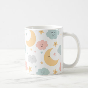 Cute Looking  in the Sky Pattern Coffee Mug