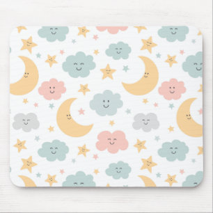Cute Looking in the Sky Pattern Mouse Mat