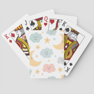 Cute Looking in the Sky Pattern Playing Cards