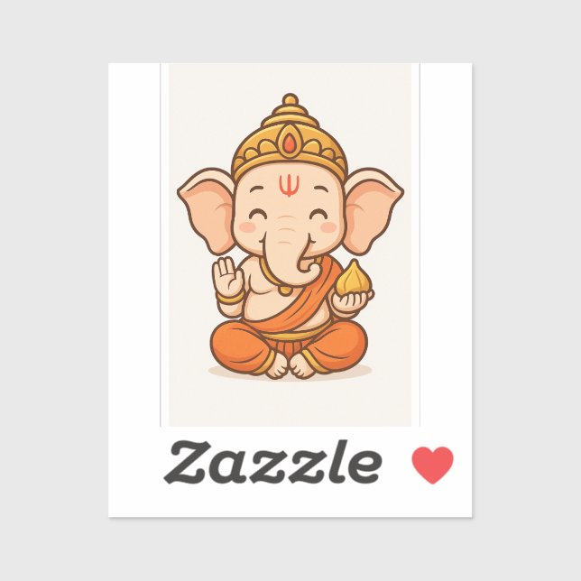 Cute lord Ganesha sticker (Sheet)