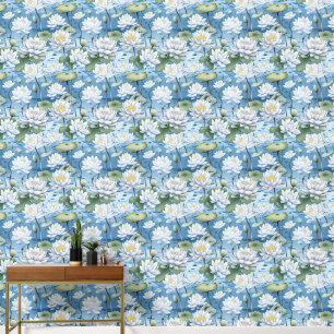 Cute Lotus flower tiled pattern Wallpaper