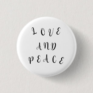 Cute Love And Peace 3 Cm Round Badge
