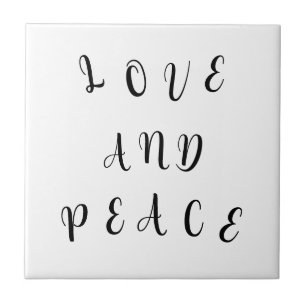 Cute Love And Peace Tile