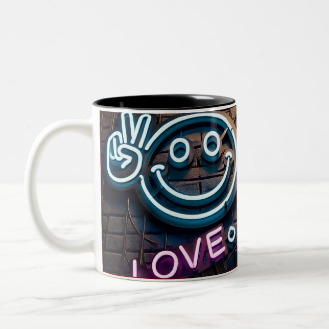 Cute Love And Smile Design Coffee Mug (Left)