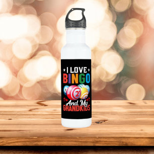 cute love Bingo Grandkids word art 710 Ml Water Bottle