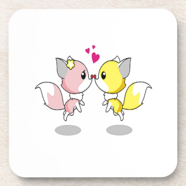 Cute Love Birds Coaster (Front)