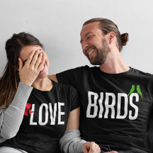 Cute Love Birds Couple Matching, Newlywed