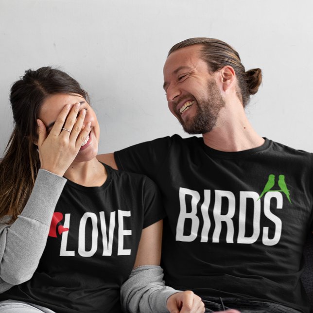 Cute Love Birds Couple Matching, Newlywed T-Shirt (Creator Uploaded)