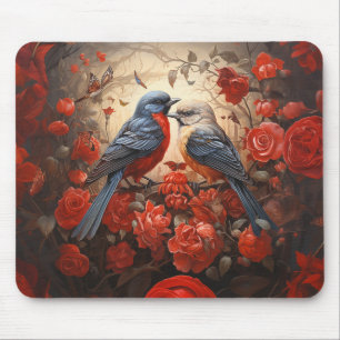 Cute Love Birds Mouse Mat