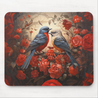 Cute Love Birds  Mouse Mat
